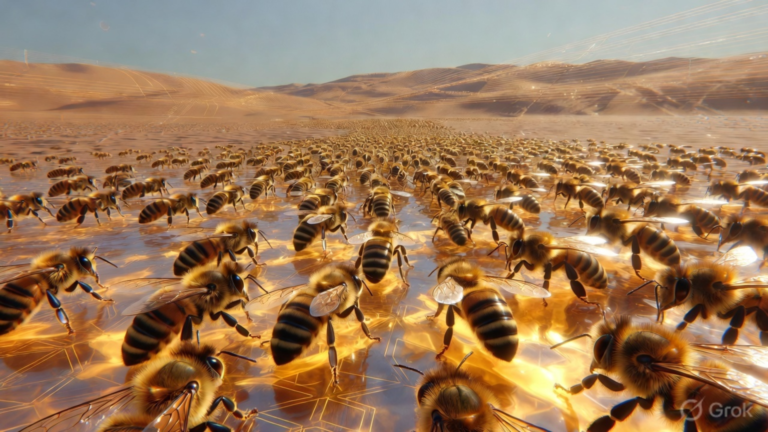 Millions of bees were used to stop the Sahara, but they “melted” above 70 °C; the real fix was simple ground geometry