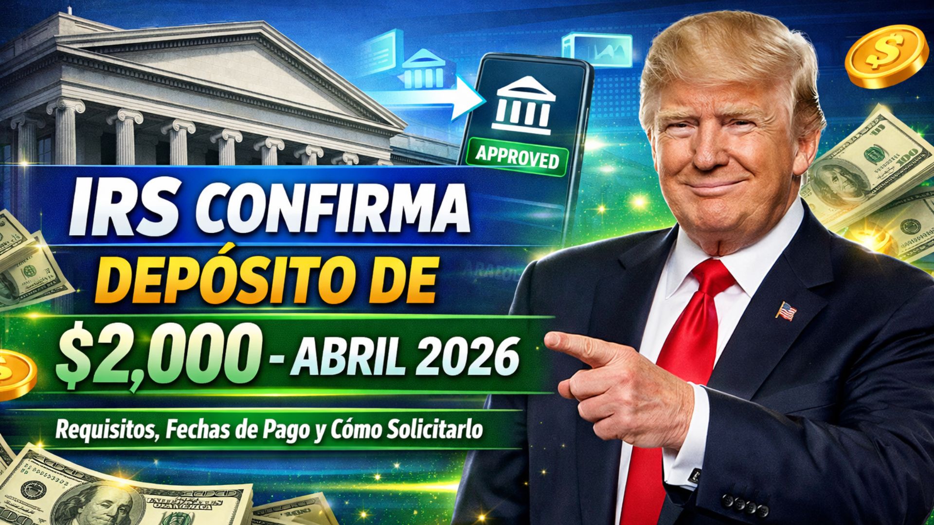 El IRS confirma el depósito directo de $2,000 para abril de 2026: requisitos, calendario de pagos y guía completa para solicitarlo