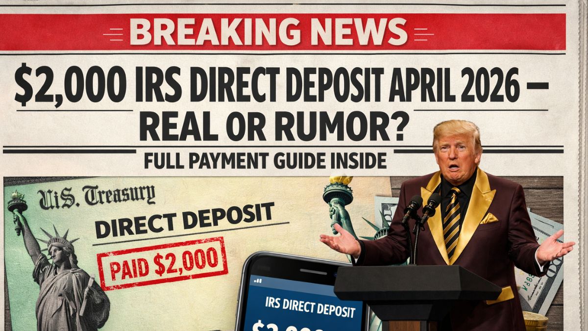 $2,000 IRS Direct Deposit April 2026 – Real or Rumor? Full Payment Guide Inside