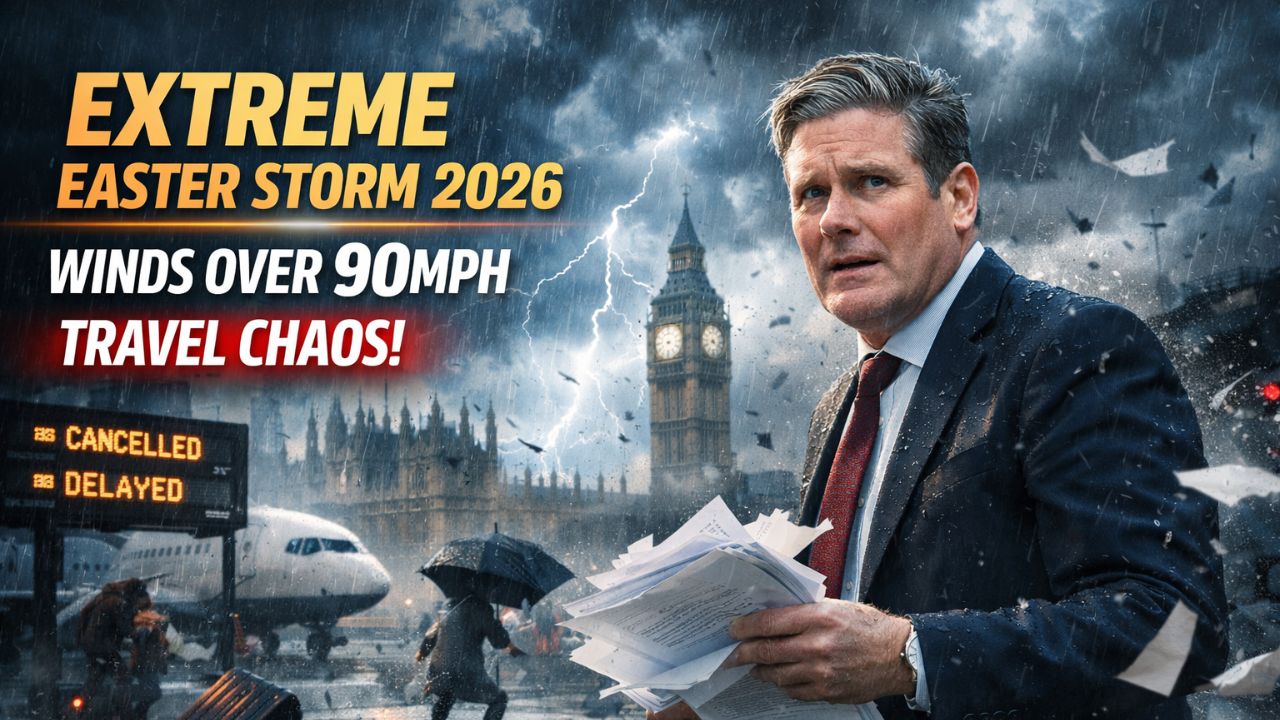 Extreme Easter Storm Hits UK 2026: Winds Could Top 90mph, Travel Chaos Expected!
