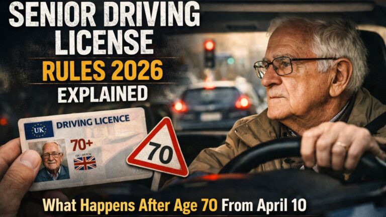 Senior Driving License Rules 2026 Explained: What Happens After Age 70 From April 10